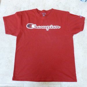 Red Champion t-shirt tee shirt top Large L